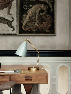 Lámparas De Mesa|Lámparas De Techo>GUBI Lámpara de mesa Gräshoppa Gris claro mate, latón