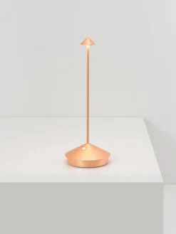 Lámparas De Mesa De Exterior|Lámparas De Techo>Zafferano Lámpara de mesa LED móvil pequeña Pina, regulable Cobrizo