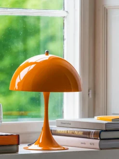 Lámparas De Mesa|Lámparas De Techo></noscript>Louis Poulsen Lámpara de mesa LED Panthella 250, diseño Verner Panton Acero naranja