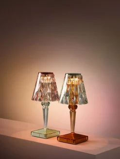 Lámparas De Mesa|Lámparas De Techo>Kartell Lámpara de mesa LED para exterior Battery, 30 cm Rosa oscuro, verde salvia