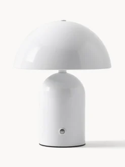 Lámparas De Mesa De Exterior|Lámparas De Mesa>Westwing Collection Lámpara de mesa LED pequeña regulable Walter, portátil Blanco brillante