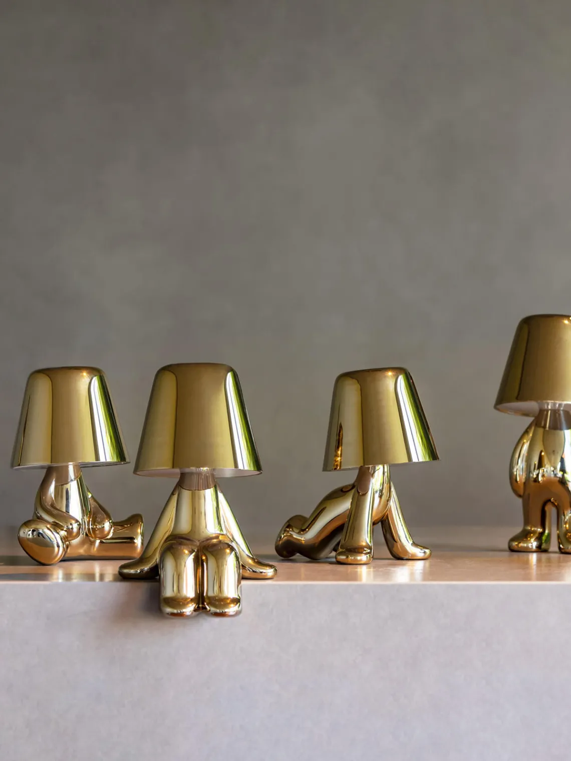 New Lámpara de mesa LED pequeña regulable Golden Brothers Ron Lámparas De Mesa|Lámparas De Techo