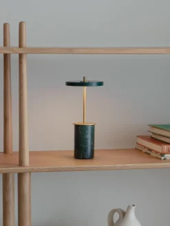 Sale Lámpara de mesa LED pequeña regulable de mármol Asteria, portátil Lámparas De Mesa|Lámparas De Techo