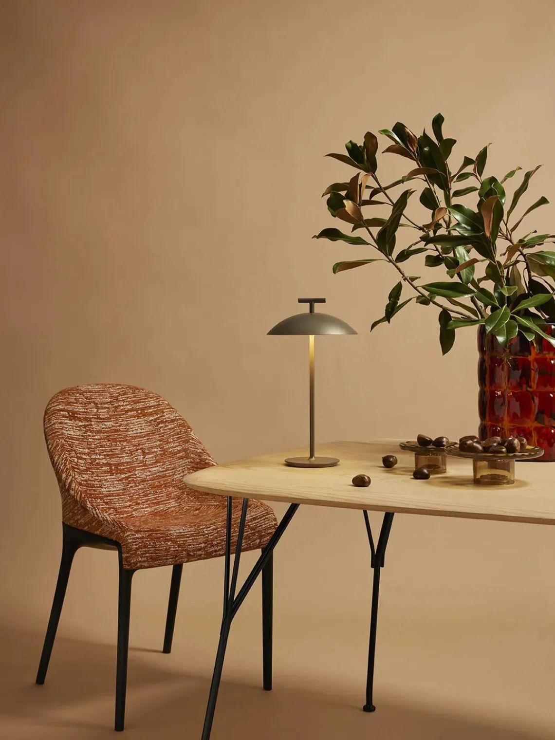 Lámparas De Mesa De Exterior|Lámparas De Techo>Kartell Lámpara de mesa LED regulable Mini Geen-a, portátil Greige