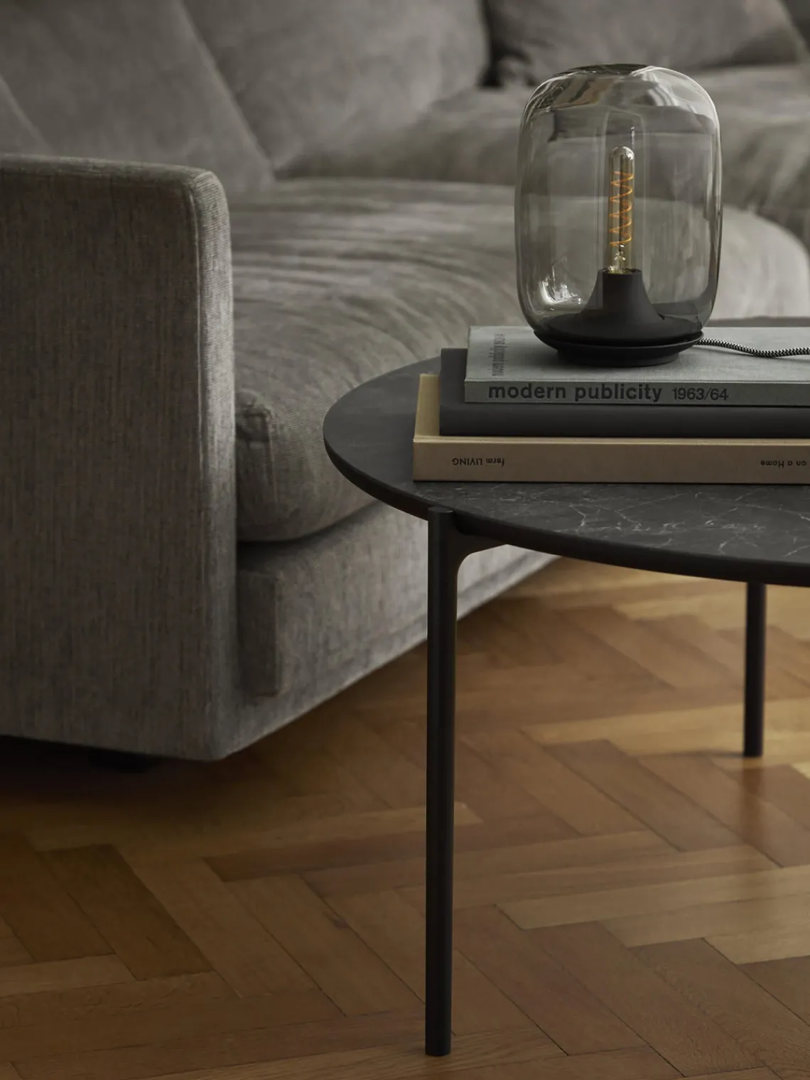 Lámparas De Mesa|Lámparas De Techo>Eva Solo Lámpara de mesa LED regulable soplada Acorn Gris transparente, negro