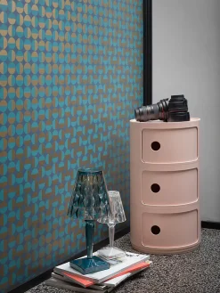 Lámparas De Mesa De Exterior|Lámparas De Techo>Kartell Lámpara de mesa LED regulable Big Battery, Al 37 cm Azul petróleo