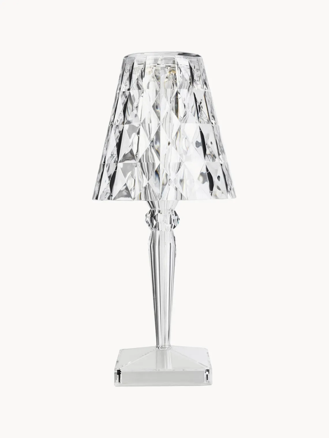 Lámparas De Mesa De Exterior|Lámparas De Techo>Kartell Lámpara de mesa LED regulable Big Battery, Al 37 cm Transparente