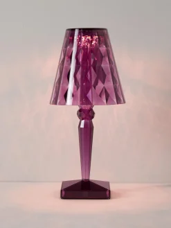 Lámparas De Mesa De Exterior|Lámparas De Mesa De Exterior></noscript>Kartell Lámpara de mesa LED regulable Big Battery, Al 37 cm Ciruela