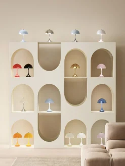 Online Lámpara de mesa LED regulable Panthella de diseño Verner Panton, 24 cm, portátil Lámparas De Mesa|Lámparas De Techo