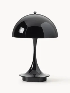 Lámparas De Mesa|Lámparas De Techo>Louis Poulsen Lámpara de mesa LED regulable Panthella de diseño Verner Panton, 24 cm, portátil Plástico negro