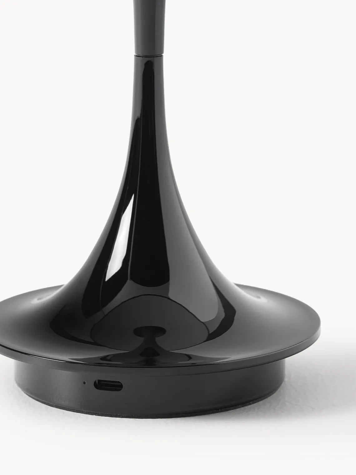 Lámparas De Mesa|Lámparas De Techo>Louis Poulsen Lámpara de mesa LED regulable Panthella de diseño Verner Panton, 24 cm, portátil Plástico negro