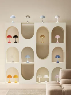 Lámparas De Mesa De Exterior|Lámparas De Mesa>Louis Poulsen Lámpara de mesa LED regulable Panthella 160, diseño Verner Panton Plástico naranja