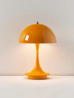 Lámparas De Mesa De Exterior|Lámparas De Mesa></noscript>Louis Poulsen Lámpara de mesa LED regulable Panthella 160, diseño Verner Panton Plástico naranja