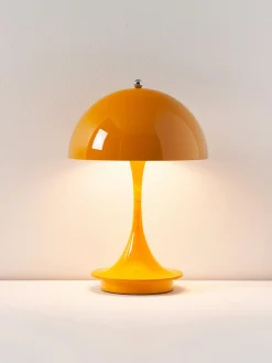 Lámparas De Mesa De Exterior|Lámparas De Mesa></noscript>Louis Poulsen Lámpara de mesa LED regulable Panthella 160, diseño Verner Panton Plástico naranja
