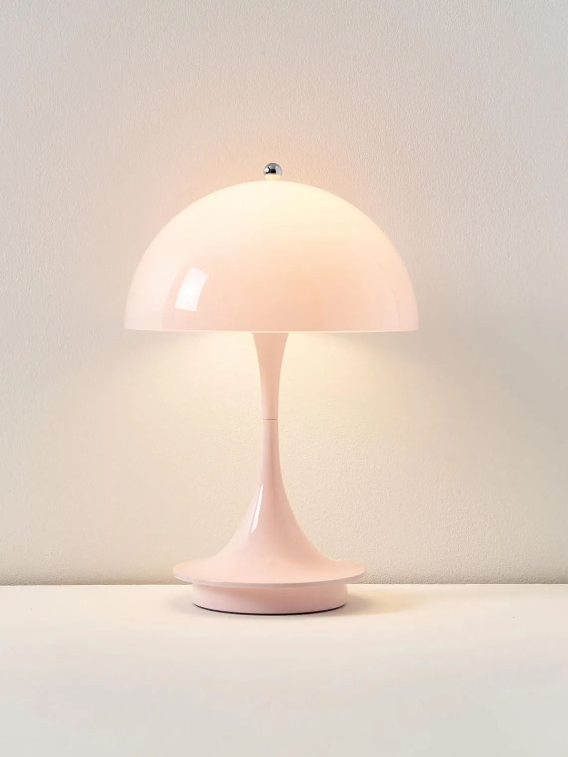 New Lámpara de mesa LED regulable Panthella de diseño Verner Panton, 24 cm, portátil Lámparas De Mesa De Exterior|Lámparas De Mesa