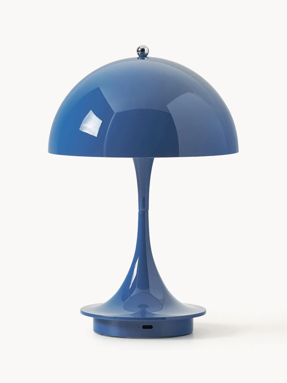 Lámparas De Mesa|Lámparas De Techo>Louis Poulsen Lámpara de mesa LED regulable Panthella de diseño Verner Panton, 24 cm, portátil Plástico azul