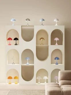 Best Lámpara de mesa LED regulable Panthella de diseño Verner Panton, 24 cm, portátil Lámparas De Mesa|Lámparas De Techo