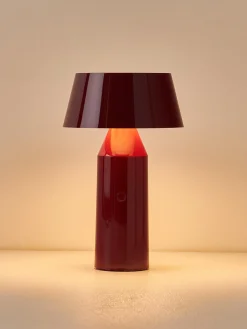 Lámparas De Mesa|Lámparas De Techo>Marset Lámpara de mesa LED regulable con pantalla ajustable Bicoca, pórtatil Rojo vino brillante, rojo coral