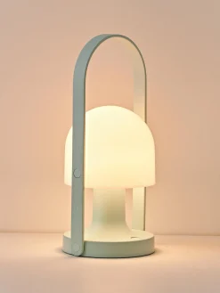 Lámparas De Mesa|Lámparas De Mesa De Exterior></noscript>Marset Lámpara de mesa LED regulable Followme, con pantalla orientable Blanco, turquesa