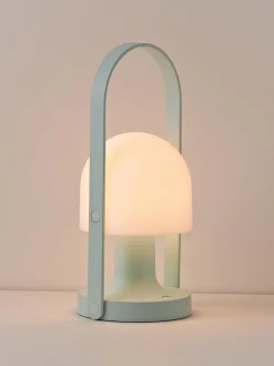 Lámparas De Mesa|Lámparas De Mesa De Exterior></noscript>Marset Lámpara de mesa LED regulable Followme, con pantalla orientable Blanco, turquesa