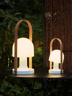 Lámparas De Mesa|Lámparas De Techo>Marset Lámpara de mesa LED regulable Followme, con pantalla orientable Blanco, madera de roble