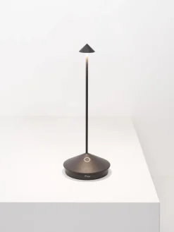 Lámparas De Mesa De Exterior|Lámparas De Techo>Zafferano Lámpara de mesa LED regulable pequeña Pina Pro, portátil Gris antracita