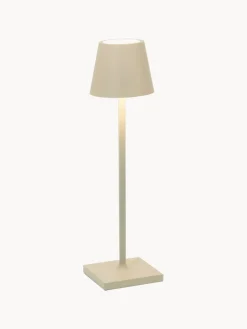 Lámparas De Mesa De Exterior|Lámparas De Mesa De Exterior>Zafferano Lámpara de mesa LED regulable Poldina, portátil Beige claro mate