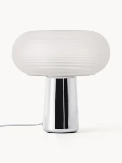 Lámparas De Mesa|Lámparas De Techo>Westwing Collection Lámpara de mesa Mariella Cromo, blanco