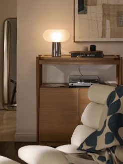 Lámparas De Mesa|Lámparas De Techo>Westwing Collection Lámpara de mesa Mariella Cromo, blanco