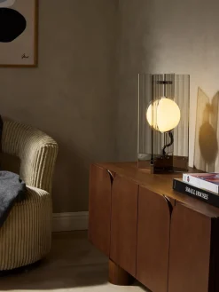 Lámparas De Mesa|Lámparas De Techo>Westwing Collection Lámpara de mesa Mills Gris claro, plateado