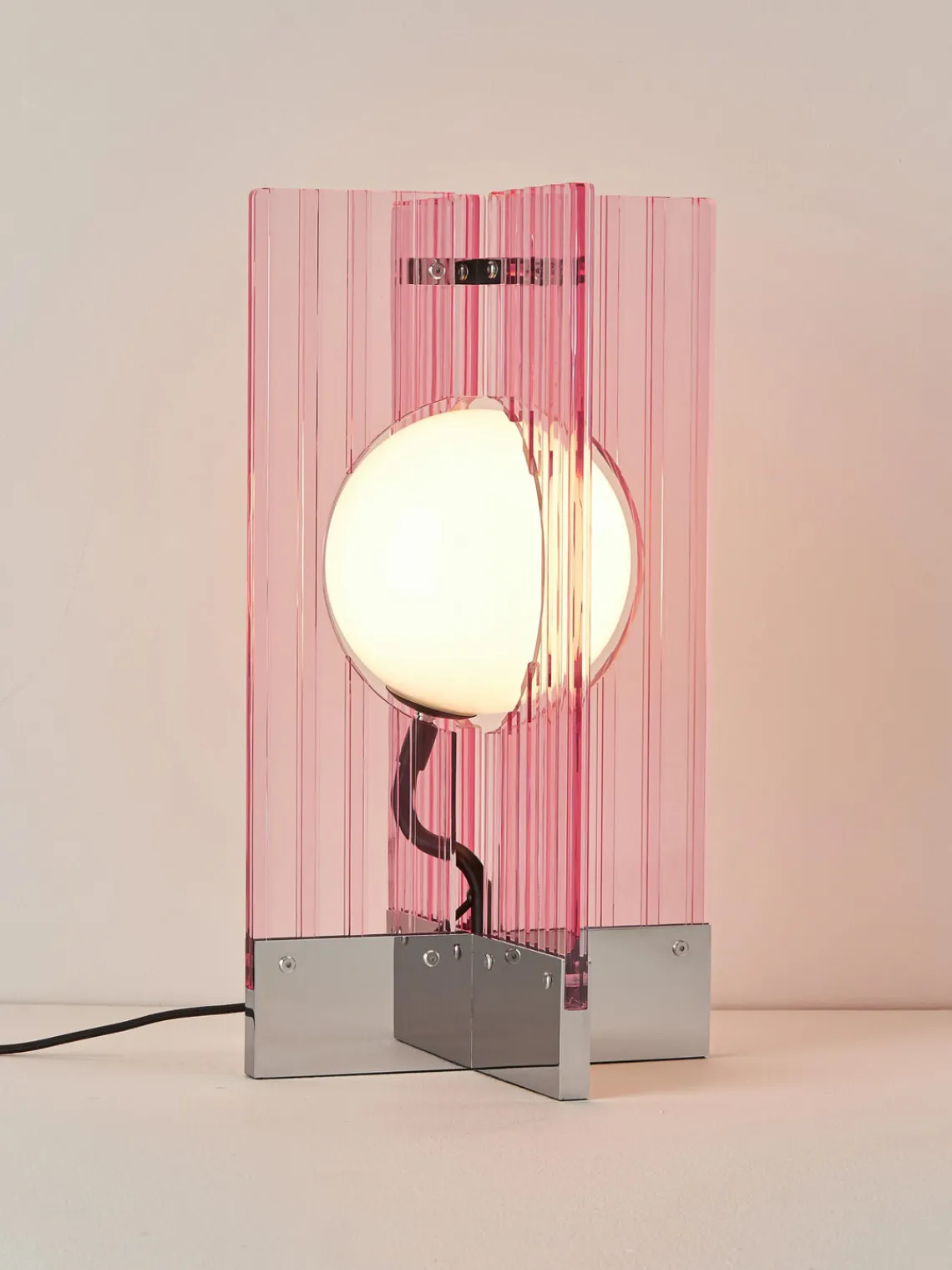 Lámparas De Mesa|Lámparas De Techo>Westwing Collection Lámpara de mesa Mills Rosa claro, plateado