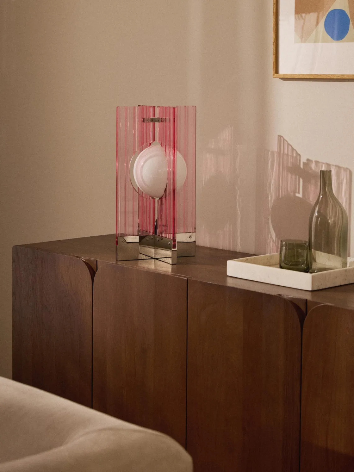 Lámparas De Mesa|Lámparas De Techo>Westwing Collection Lámpara de mesa Mills Rosa claro, plateado