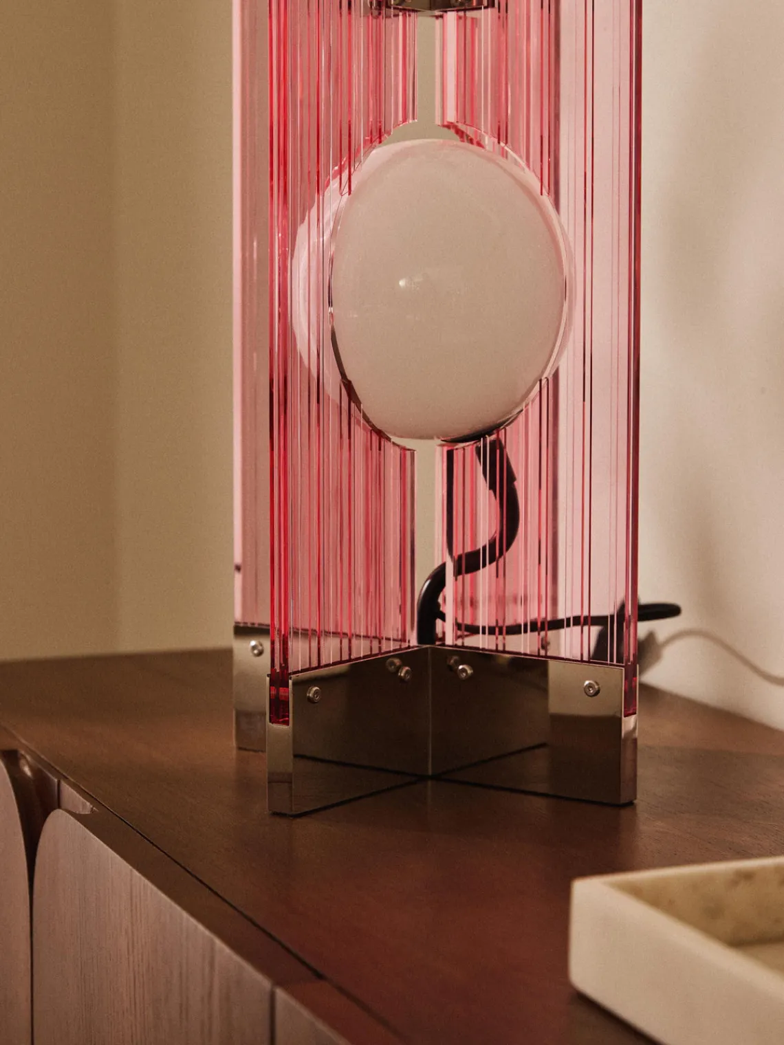 Lámparas De Mesa|Lámparas De Techo>Westwing Collection Lámpara de mesa Mills Rosa claro, plateado