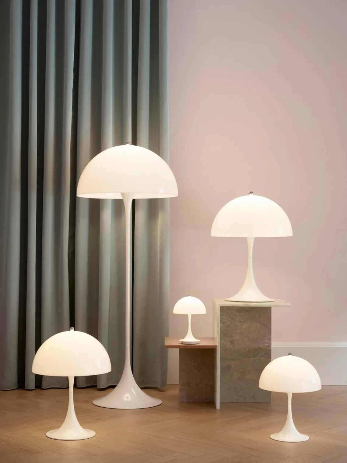 New Lámpara de mesa Panthella de diseño Verner Panton, 55 cm Lámparas De Mesa|Lámparas De Techo