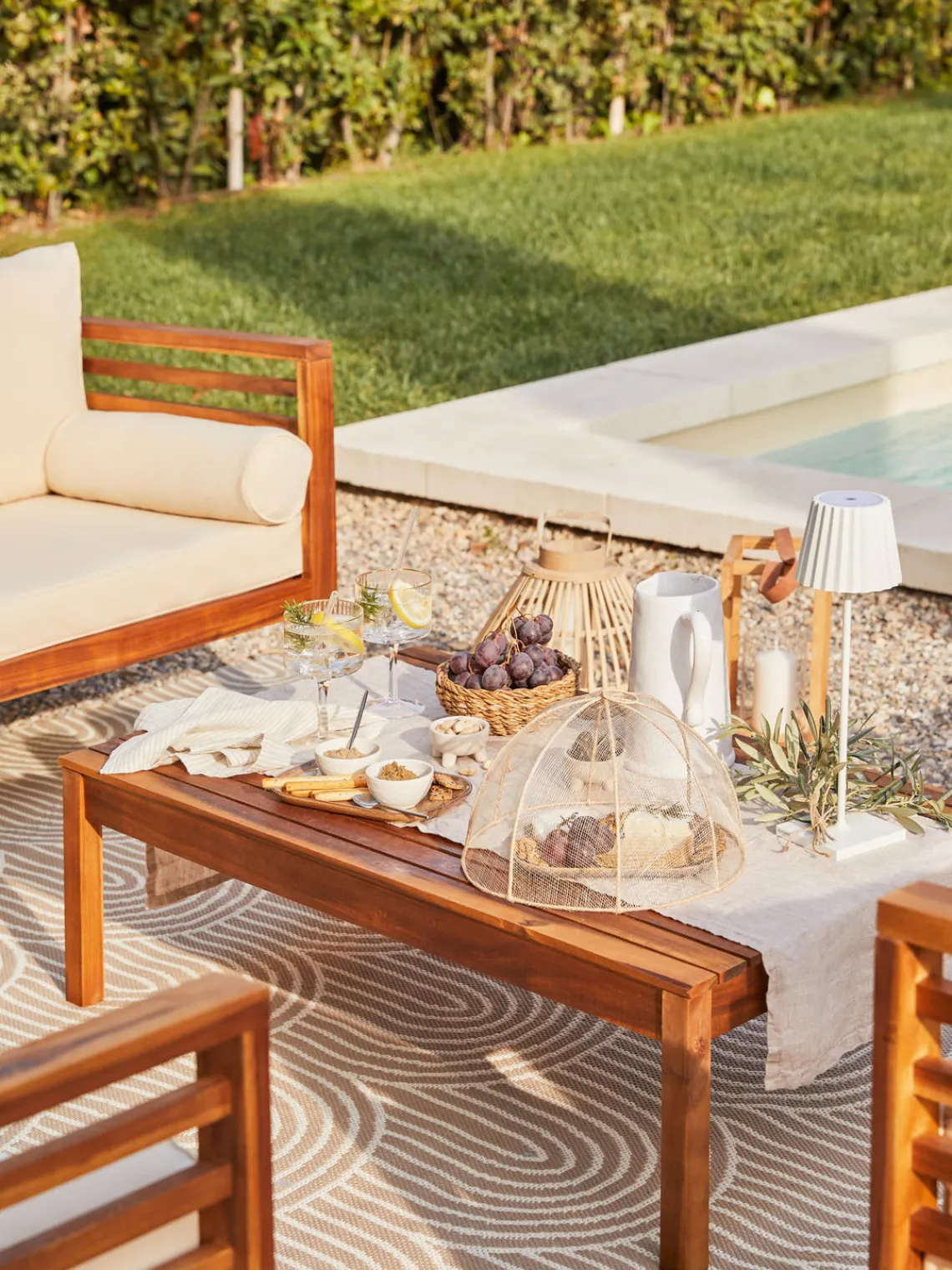 Sale Lámpara de mesa para exterior LED regulable Trellia, portátil Lámparas De Mesa De Exterior|Lámparas De Techo