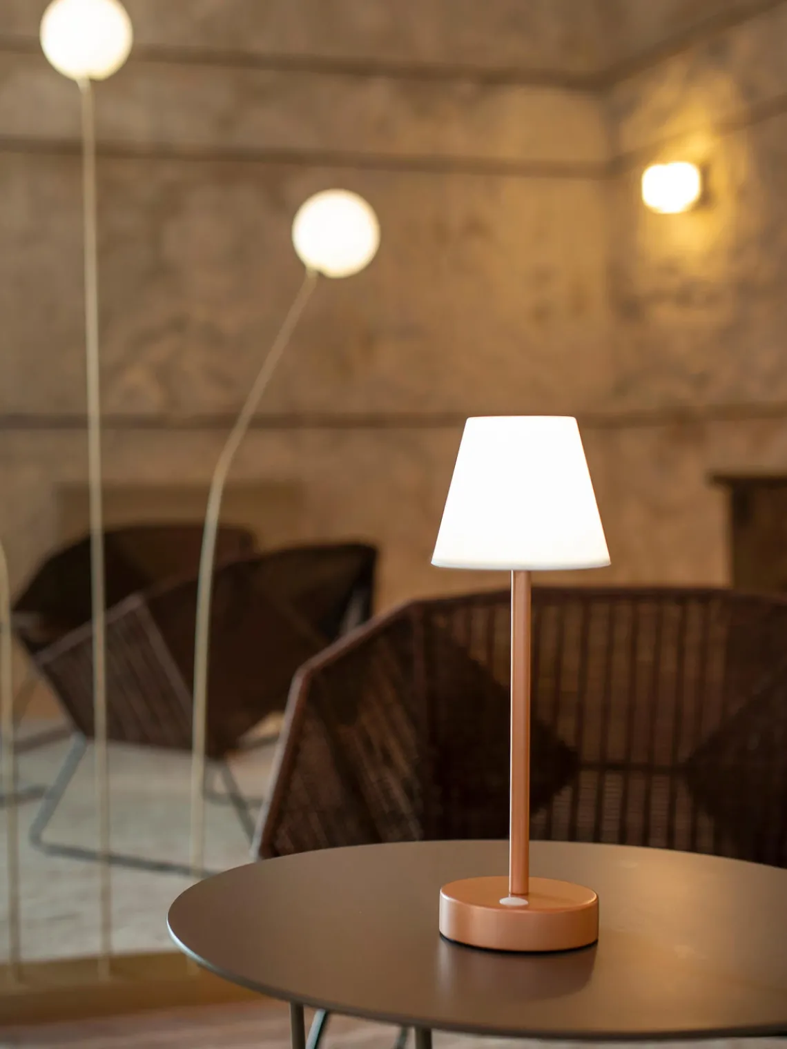 Lámparas De Mesa De Exterior|Lámparas De Mesa De Exterior>NewGarden Lámpara de mesa para exterior LED regulable táctil Lola, portátil Blanco, rosa