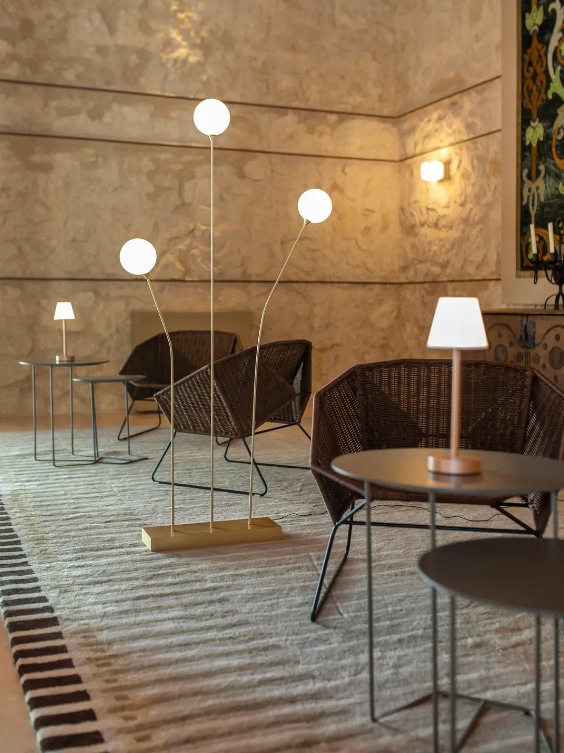 Lámparas De Mesa De Exterior|Lámparas De Mesa De Exterior>NewGarden Lámpara de mesa para exterior LED regulable táctil Lola, portátil Blanco, rosa