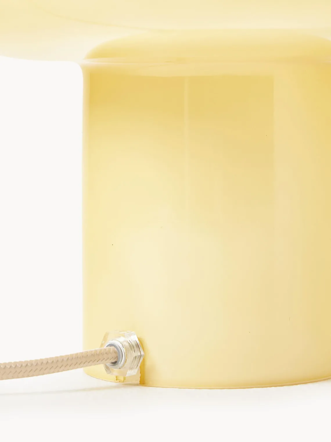 Lámparas De Mesa|Lámparas De Techo>Westwing Collection Lámpara de mesa pequeña de vidrio opalino Baya Amarillo claro