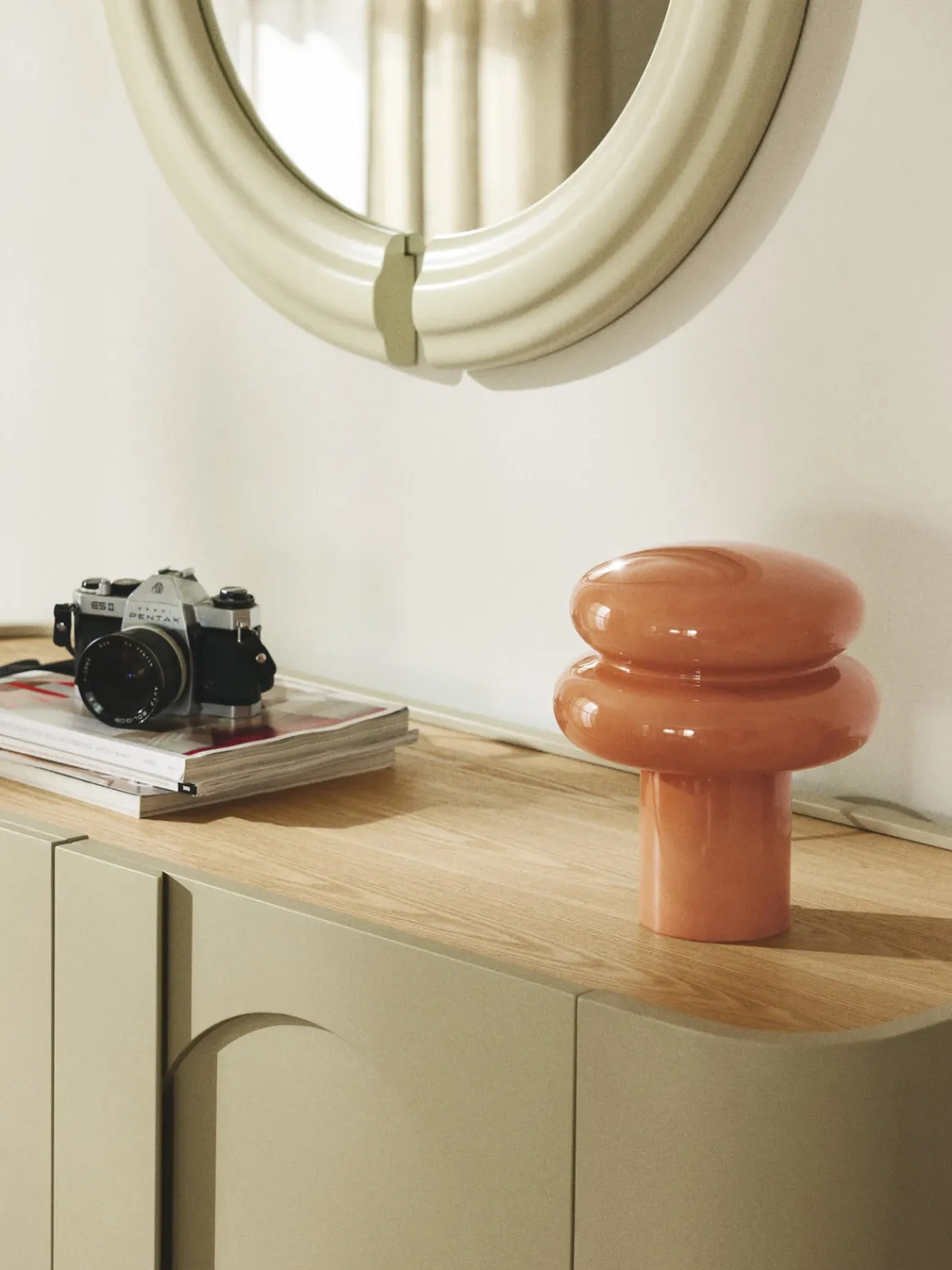 Discount Lámpara de mesa pequeña de vidrio opalino Baya Lámparas De Mesa|Lámparas De Techo