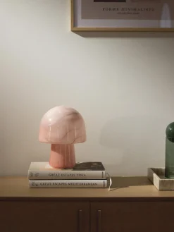 Clearance Lámpara de mesa pequeña efecto mármol Talia Lámparas De Mesa|Lámparas De Techo