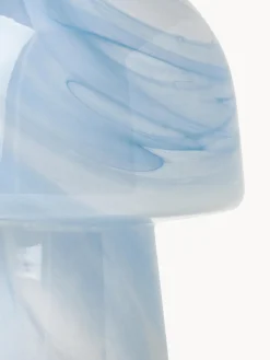 Lámparas De Mesa|Lámparas De Techo></noscript>Westwing Collection Lámpara de mesa pequeña en look mármol Talia Aspecto mármol azul claro