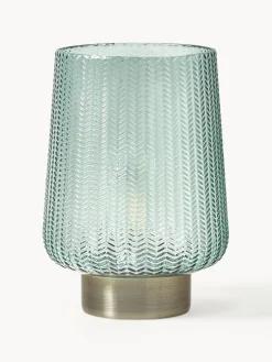 Lámparas De Mesa|Lámparas De Techo> Lámpara de mesa pequeña LED Pretty Glamour, con temporizador y portátil Verde menta, dorado