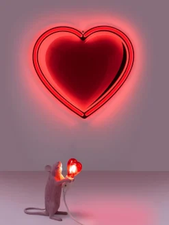 Lámparas De Mesa|Lámparas De Techo>SELETTI Lámpara de mesa pequeña LED Mouse, con puerto USB Rosa