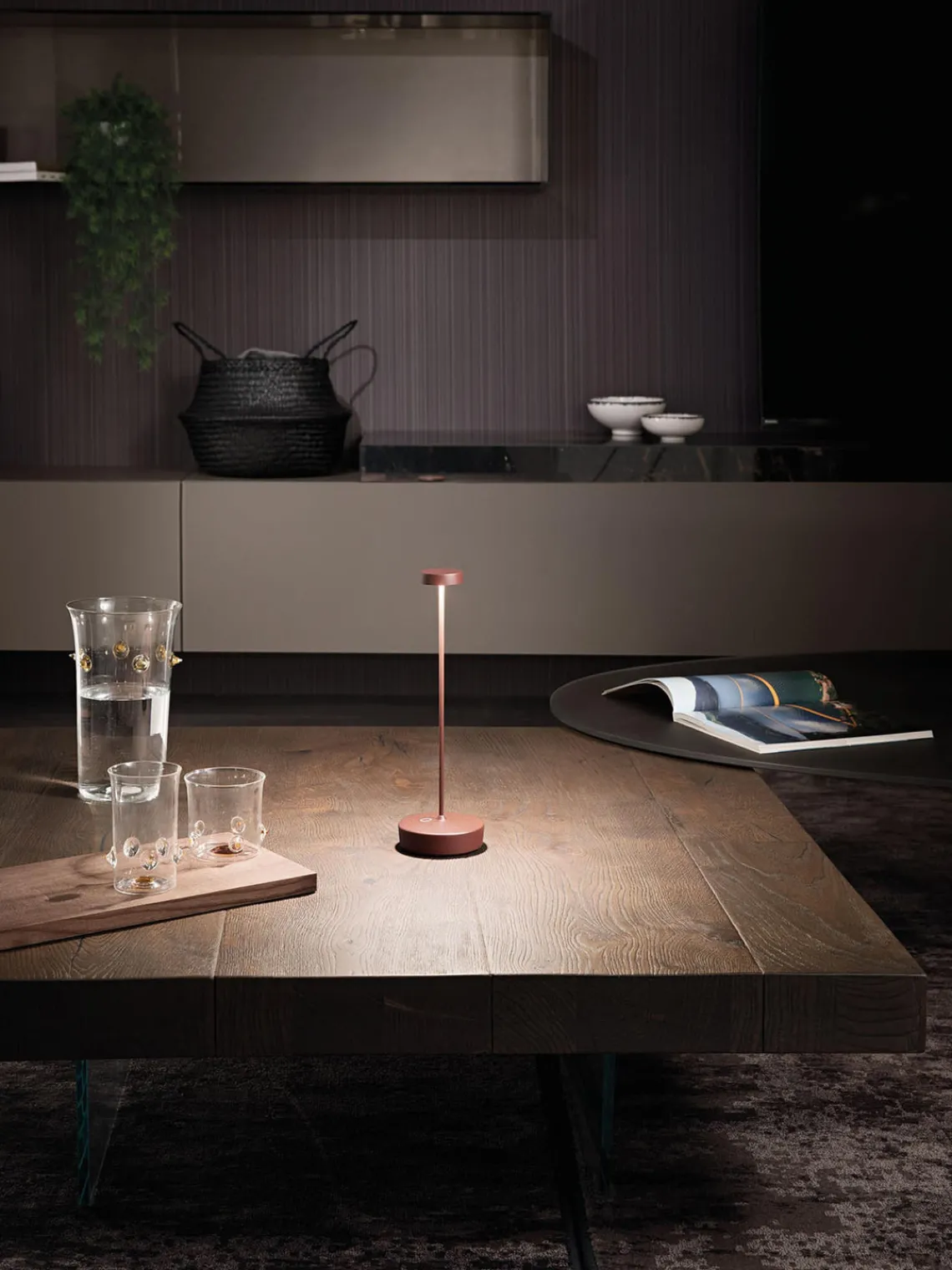 Lámparas De Mesa De Exterior|Lámparas De Mesa De Exterior>Zafferano Lámpara de mesa pequeña LED regulable Swap Pro, portátil