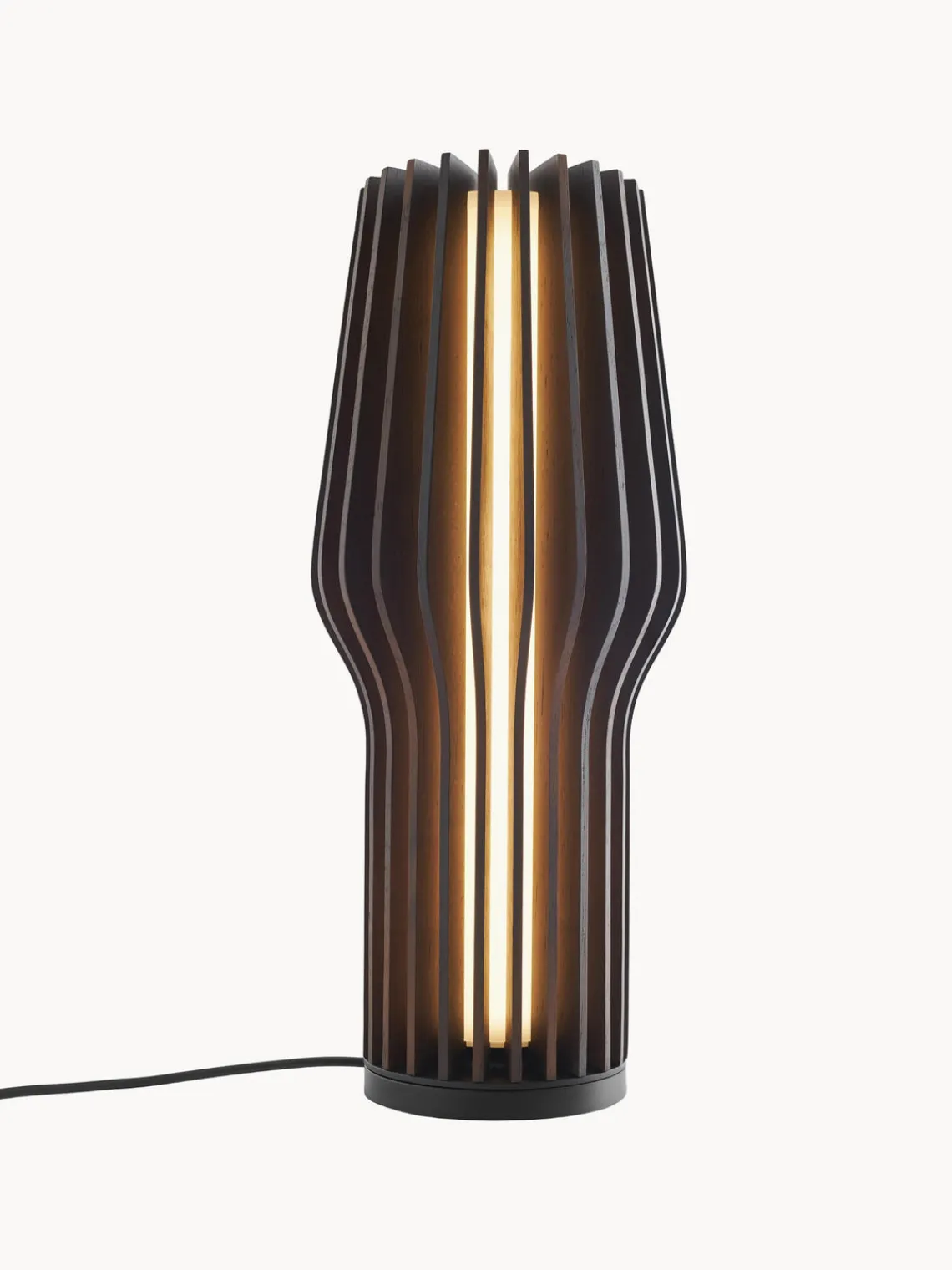 Lámparas De Mesa|Lámparas De Techo>Eva Solo Lámpara de mesa pequeña LED regulable Radiant, portátil Madera de roble, gris antracita pintado