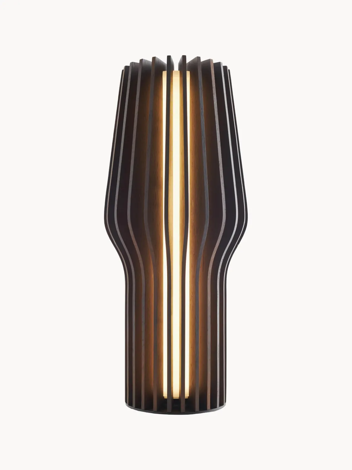 Lámparas De Mesa|Lámparas De Techo>Eva Solo Lámpara de mesa pequeña LED regulable Radiant, portátil Madera de roble, gris antracita pintado