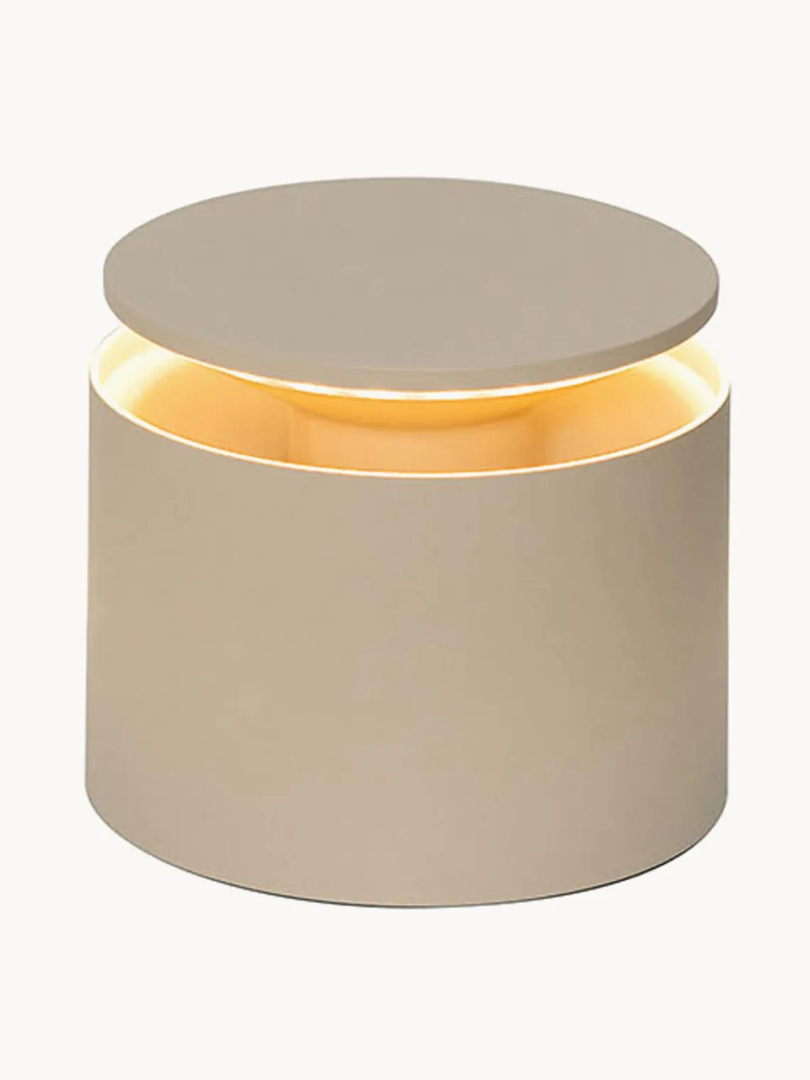 Lámparas De Mesa De Exterior|Lámparas De Techo>Zafferano Lámpara de mesa pequeña LED regulable Push-up Pro, portátil Beige mate