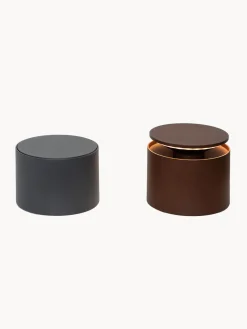 Lámparas De Mesa De Exterior|Lámparas De Techo></noscript>Zafferano Lámpara de mesa pequeña LED regulable Push-up Pro, portátil Gris antracita mate