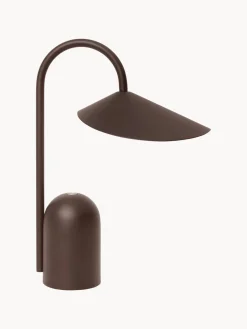 Lámparas De Mesa|Lámparas De Techo>Ferm Living Lámpara de mesa pequeña LED regulable Arum, portátil Marrón oscuro