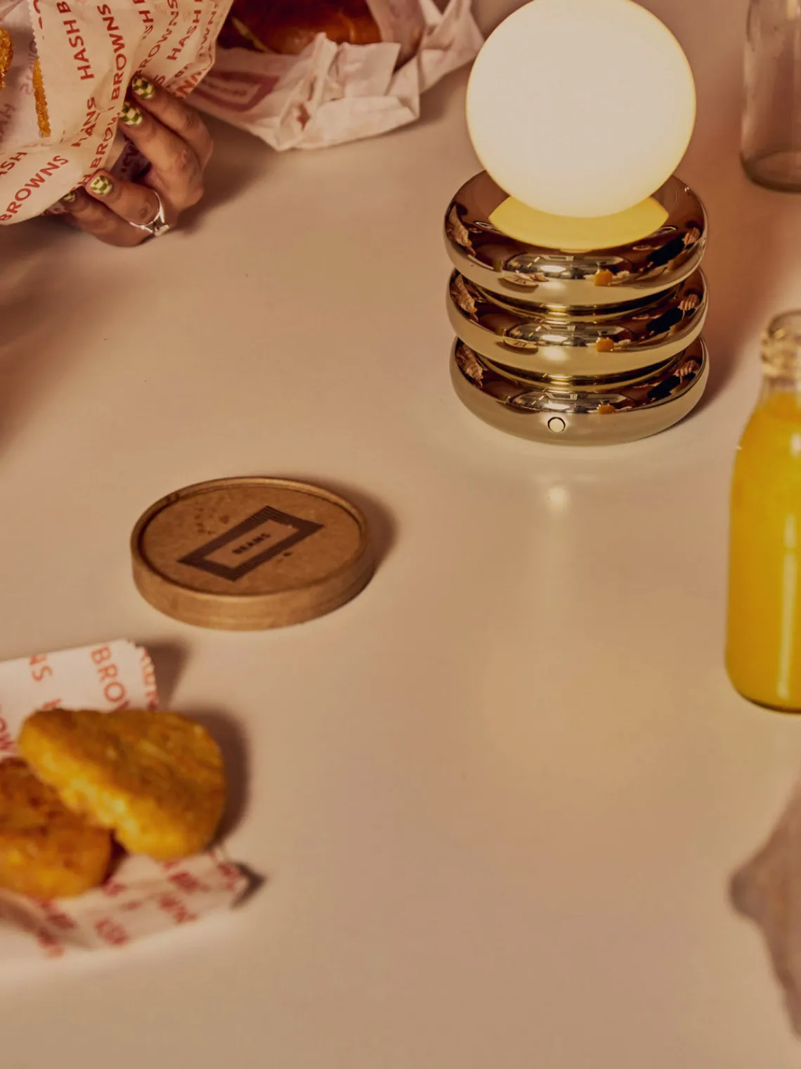 Lámparas De Mesa|Lámparas De Techo>Houseof Lámpara de mesa pequeña LED Tube, portátil y con conexión USB Dorado